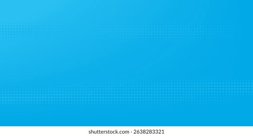Halftone dots on blue background. Comic pop art style blank layout. Template design for comic book, 