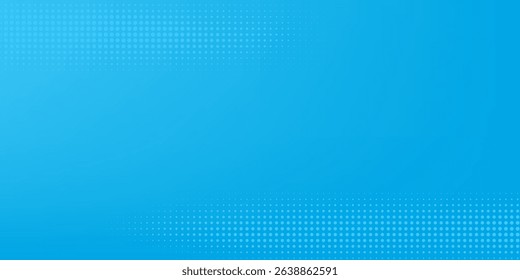 Halftone dots on blue background. Comic pop art style blank layout. Template design for comic book, presentation, sale or web banner. Vector illustration