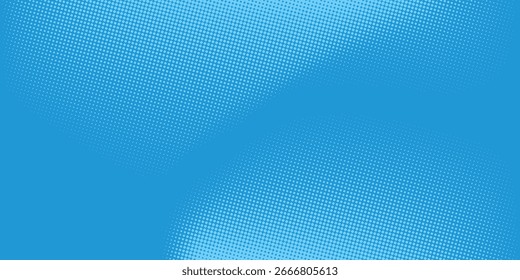 Puntos de semitono sobre fondo azul. Diseño en blanco de estilo de arte pop cómico. concepto de diseño moderno. Ilustración vectorial.Eps 10