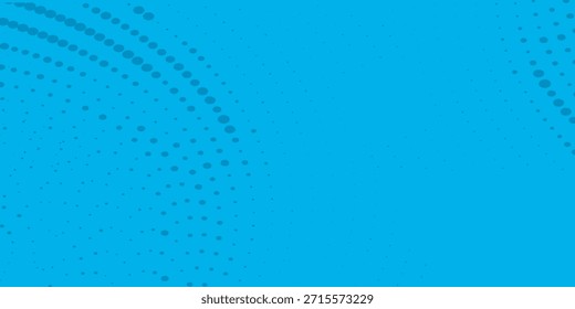 Puntos de semitono sobre fondo azul. Diseño en blanco de estilo de arte pop cómico. Diseño de Plantilla para cómic, presentación, venta o Anuncio de Web. Ilustración vectorial