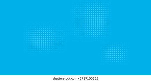 Pontos de meio-tom no fundo azul. Layout em branco do estilo de pop art cômico. Desenho de modelo para banda desenhada, apresentação, venda ou banner web. Ilustração vetorial