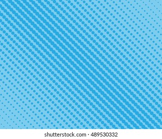 Halftone dots on blue background. Vector illustration