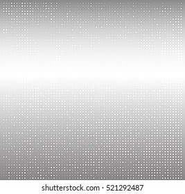 Halftone dots on a shiny surface