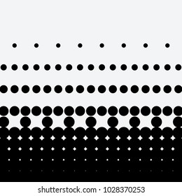 Halftone dots on white background. Vector illustration. Graphic resources halftone black white