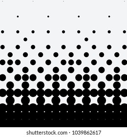 Halftone dots on white background. Vector illustration. Graphic resources halftone black white