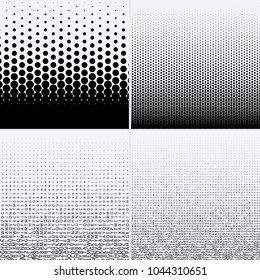 Halftone dots on white background. Vector illustration. Graphic resources halftone black white