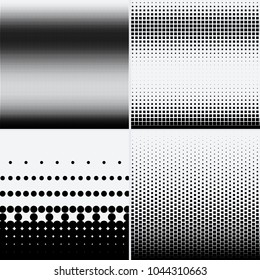 Halftone dots on white background. Vector illustration. Graphic resources halftone black white