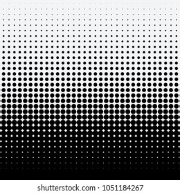 Halftone dots on white background. Vector illustration. Graphic resources halftone black white