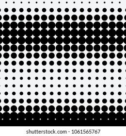 Halftone dots on white background. Vector illustration. Graphic resources halftone black white
