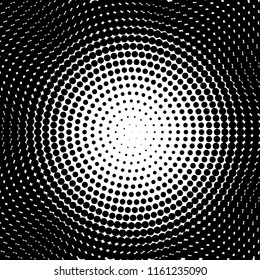 Halftone of halftone dots on white background