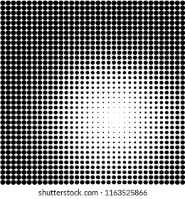 Halftone of halftone dots on white background