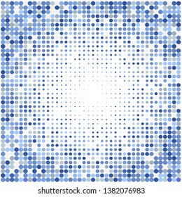 Halftone of halftone dots on white background 