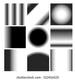 Halftone dots on white background. Vector illustration