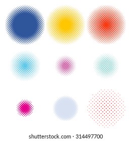 Puntos de semitono sobre fondo blanco. Ilustración del vector