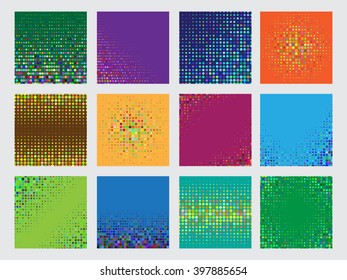 Halftone dots on white background. Vector illustration