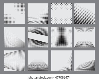 Halftone dots on white background. Vector illustration