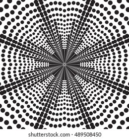 Halftone dots on white background. Vector illustration