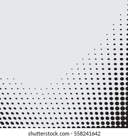 Halftone dots on white background. Vector illustration