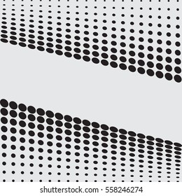 Halftone dots on white background. Vector illustration