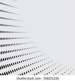 Halftone dots on white background. Vector illustration
