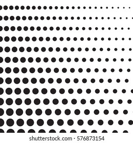 Halftone dots on white background. Vector illustration