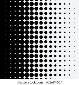 Halftone dots on white background. Vector illustration