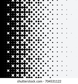 Halftone dots on white background. Vector illustration