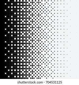 Halftone dots on white background. Vector illustration