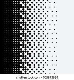 Halftone dots on white background. Vector illustration. Graphic resources halftone black white