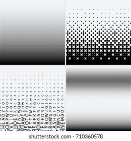 Halftone dots on white background. Vector illustration. Graphic resources halftone black white