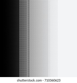 Halftone dots on white background. Vector illustration. Graphic resources halftone black white
