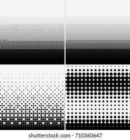 Halftone dots on white background. Vector illustration. Graphic resources halftone black white