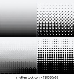 Halftone dots on white background. Vector illustration. Graphic resources halftone black white