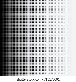 Halftone dots on white background. Vector illustration. Graphic resources halftone black white