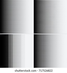 Halftone dots on white background. Vector illustration. Graphic resources halftone black white