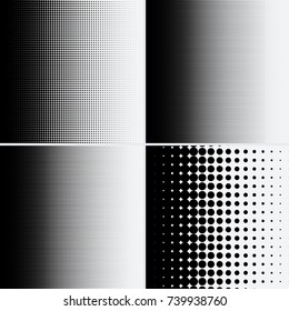 Halftone dots on white background. Vector illustration. Graphic resources halftone black white