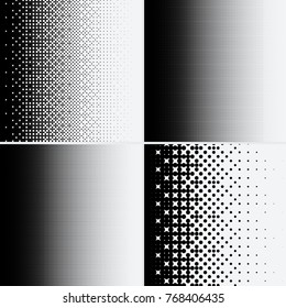 Halftone dots on white background. Vector illustration. Graphic resources halftone black white