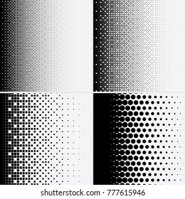 Halftone dots on white background. Vector illustration. Graphic resources halftone black white