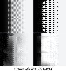 Halftone dots on white background. Vector illustration. Graphic resources halftone black white