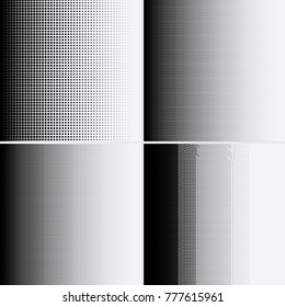 Halftone dots on white background. Vector illustration. Graphic resources halftone black white