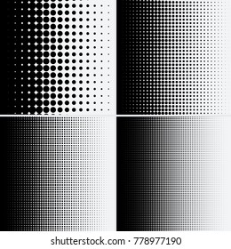 Halftone dots on white background. Vector illustration. Graphic resources halftone black white