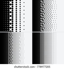 Halftone dots on white background. Vector illustration. Graphic resources halftone black white