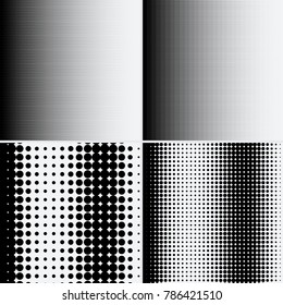 Halftone dots on white background. Vector illustration. Graphic resources halftone black white