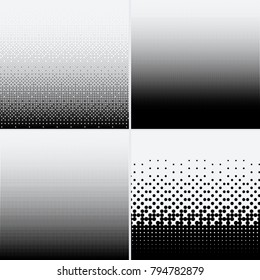 Halftone dots on white background. Vector illustration. Graphic resources halftone black white