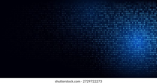 Halftone puntos naranja Fuego de chispas sobre fondo azul Tecnología y EPS10