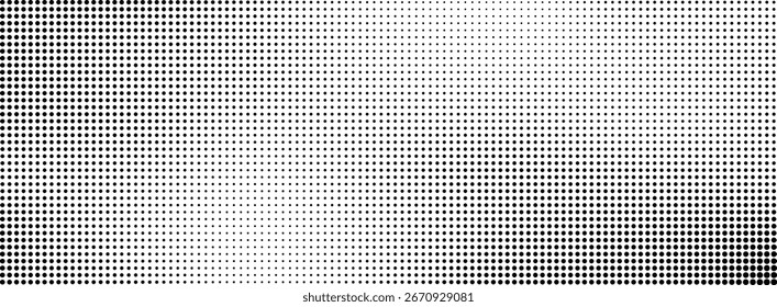 Halftone dots pattern background. Black and white dotted gradient with vintage comic style. Vector pop art design