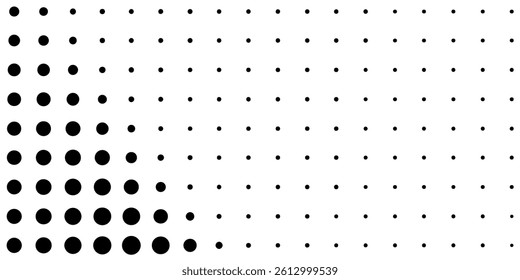 Halftone dots pattern background. Monochrome dot textures. Abstract black and white dots. Line dots. Simple vintage and retro illustration design.
