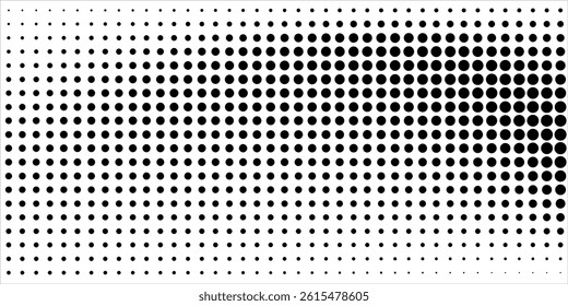 Halftone dots pattern background. Monochrome dot textures. Abstract black and white dots. Line dots. Simple vintage and retro illustration design