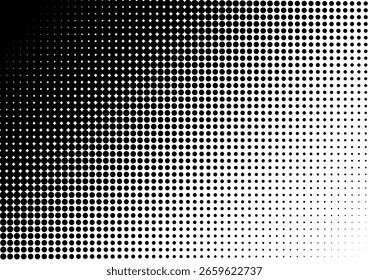 Halftone Dots Pattern in Black Gradient