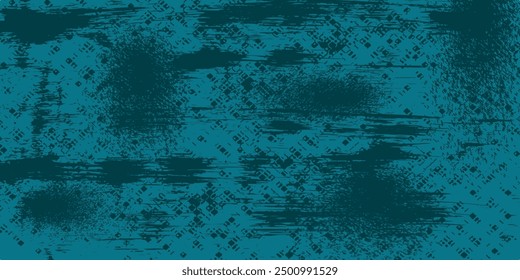 Halftone dots pattern blue color gradient grunge texture background. Pop art dot comic style vector illustration. Grunge vector